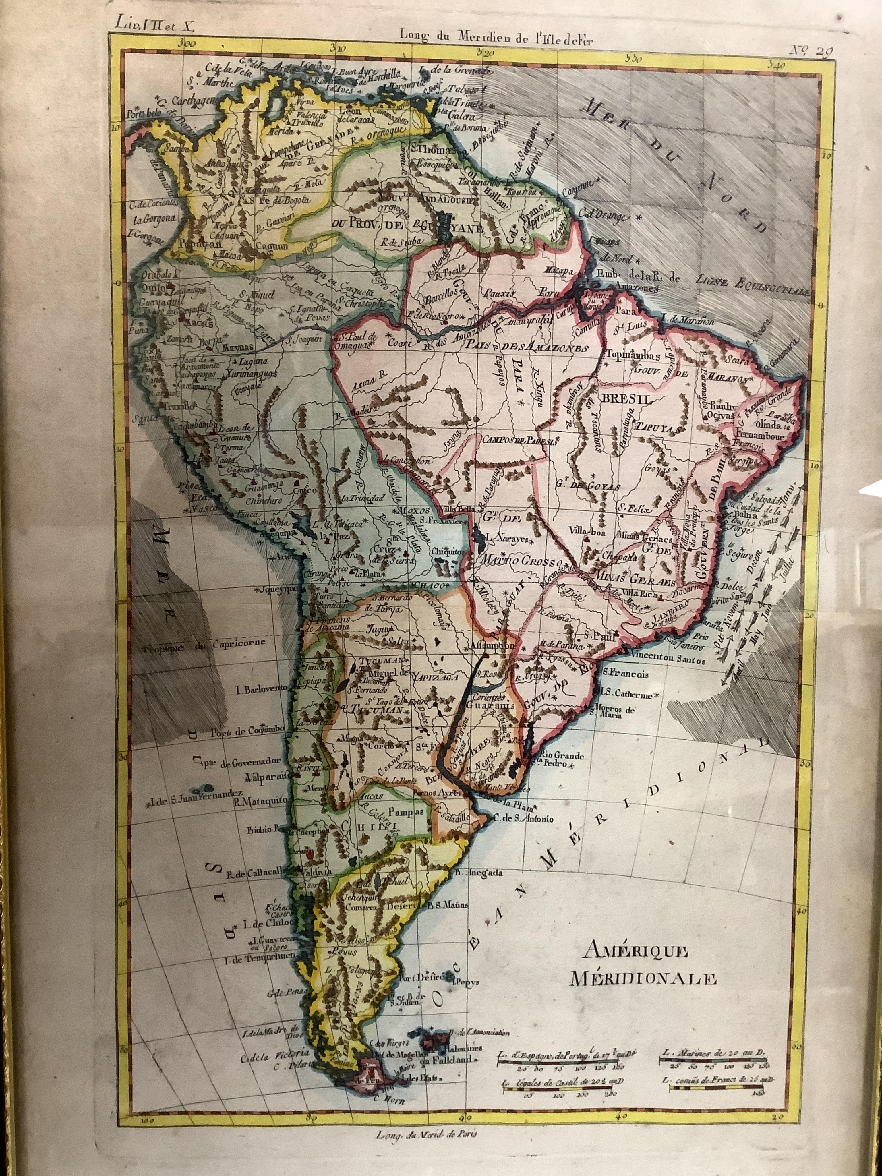 A collection of American interest maps to include: John Sennex, A map of the English Empire in America, hand coloured engraved map and one of North America, published Sept. 1st 1832 by Baldwin & Cradock